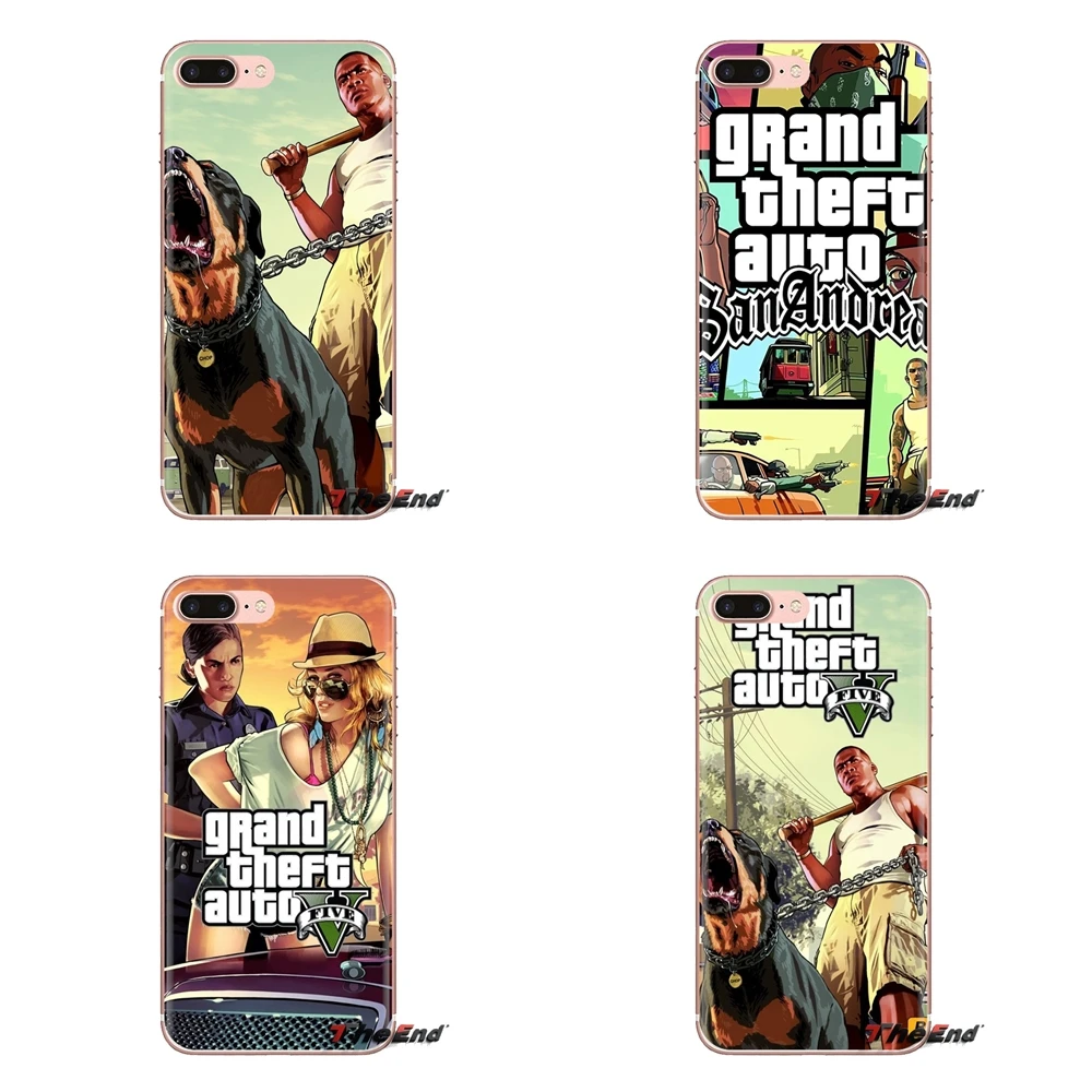 Soft Transparent Shell Covers For Xiaomi Redmi 4A S2 Note 3 3S 4 4X 5 Plus 6 7 6A Pro Pocophone F1 GTA V Franklin and Chop |