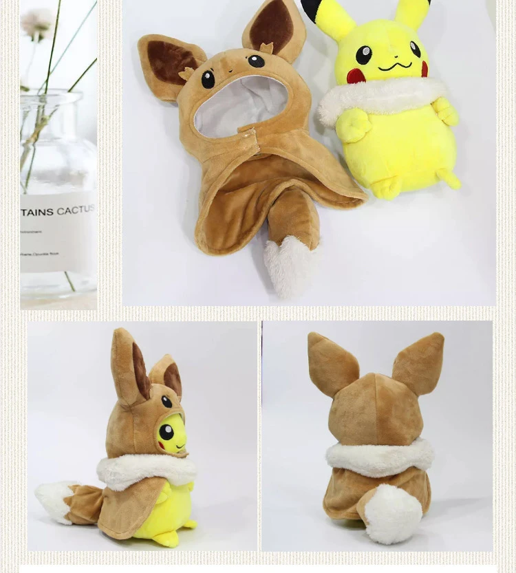 30cm high quality Pikachu in clothes PlushToy Stuffed dolls Cute Anime Cartoon toys for Children Doll for Kid Baby Birthday Gif