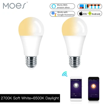 WiFi Smart Light Bulb LED Lamp 60W equivalent Smart Life/Tuya APP Remote Control Works with Alexa Echo Google E27 E26 7W
WiFi Smart Light Bulb LED Lamp 60W equivalent Smart Life/Tuya APP Remote Control Works with Alexa Echo Google E27 E26 7W