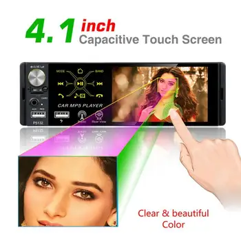 P5131 1 Din 4.1 inch Touch Screen Car Stereo BT AM FM RDS Radio MP5 Player Bluetooch Colorful Key Backlight Car Accessories
P5131 1 Din 4.1 inch Touch Screen Car Stereo BT AM FM RDS Radio MP5 Player Bluetooch Colorful Key Backlight Car Accessories