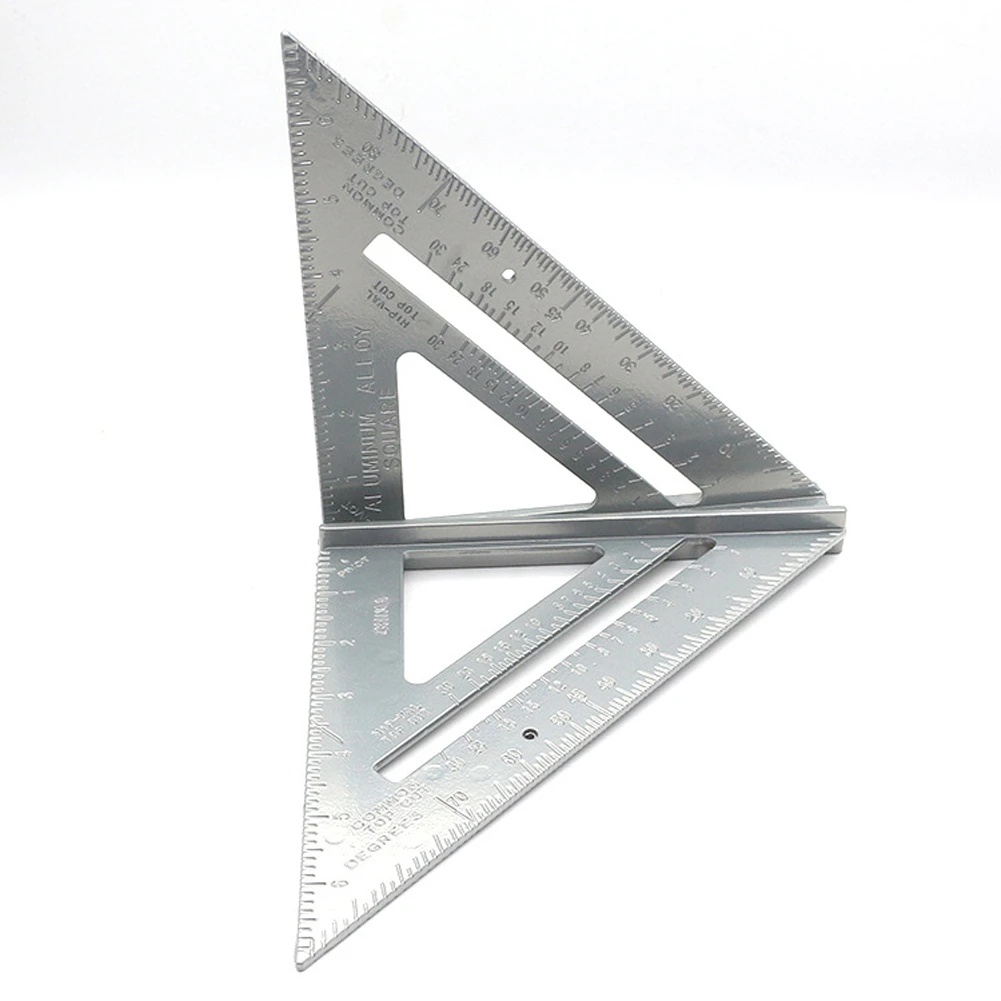 7 Inch Aluminum Alloy Triangle Ruler Square Protractor Measuring Tool NICE
