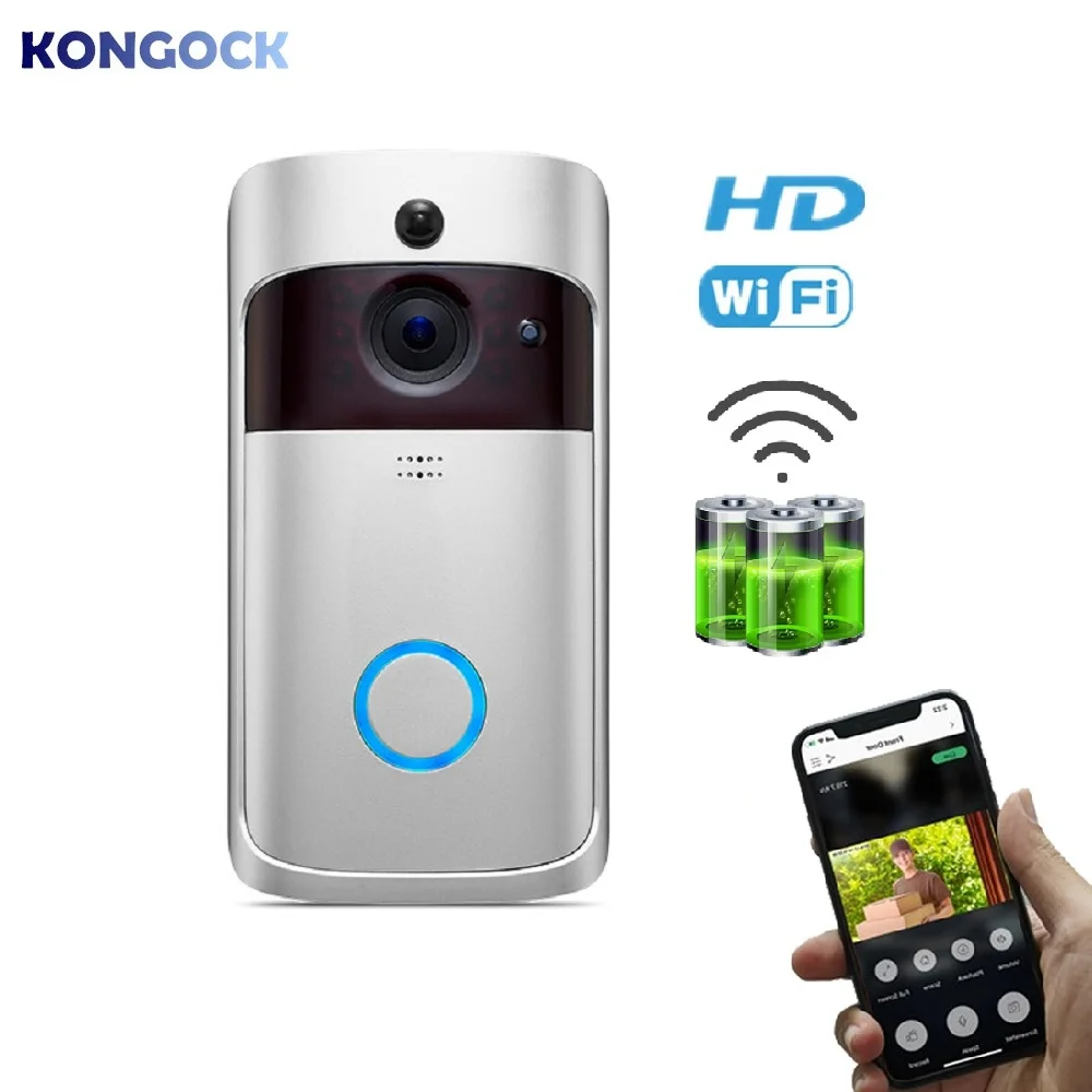 Wireless WIFI Smart video audio Doorbell, 720P HD Door Camera APP remote monitor Intercom PIR motion detection Night Vision bell
Wireless WIFI Smart video audio Doorbell, 720P HD Door Camera APP remote monitor Intercom PIR motion detection Night Vision bell