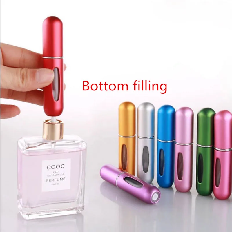 

5pcs 5ml Bottom Filling Perfume Bottle Body Fragrancer Odor Cosmetic Hydrating Spray Bottls Women Portable Make Up Perfume Jar