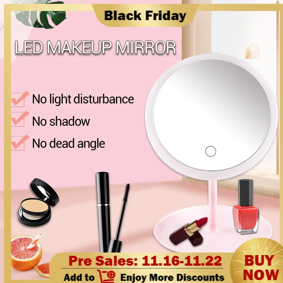 Makeup Mirror With Light Make Up Led Mirror Touch Screen Switch Mirrors for Countertop Cosmetic Makeup
Makeup Mirror With Light Make Up Led Mirror Touch Screen Switch Mirrors for Countertop Cosmetic Makeup