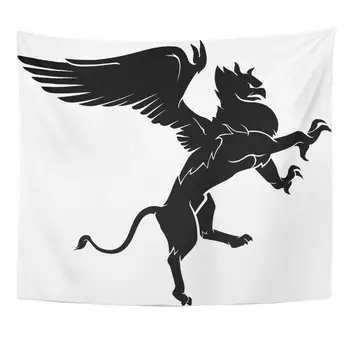 

Wall Hanging Fierce Legendary Griffin Flying Lion Tough 50"x 60" Tapestry Home Decor Art Tapestries for Bedroom Living Room Dorm