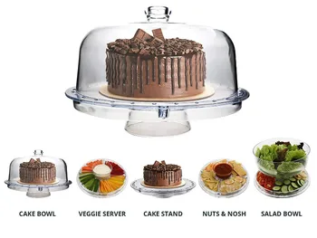 Multi-Purpose 6 in 1 Cake Stand with Dome Lid Multifunctional Serving Platter
Multi-Purpose 6 in 1 Cake Stand with Dome Lid Multifunctional Serving Platter