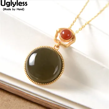 Uglyless Hollow Plum Blossom Pendants Necklaces for Women Natural Jade Agate Necklaces + Chains Gold 925 Silver Fashion Jewelry
Uglyless Hollow Plum Blossom Pendants Necklaces for Women Natural Jade Agate Necklaces + Chains Gold 925 Silver Fashion Jewelry