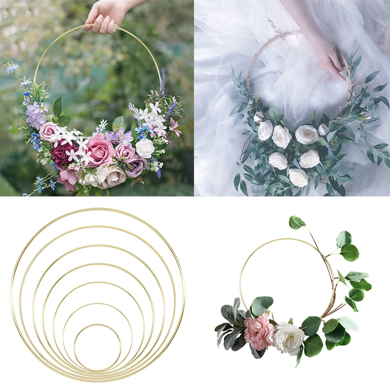 10/15/20/25/30/35/40cm Iron Gold Metal Ring Portable Garland Baby Shower Wedding Bride Wreath Handmade Flower Catcher Hoop Decor
10/15/20/25/30/35/40cm Iron Gold Metal Ring Portable Garland Baby Shower Wedding Bride Wreath Handmade Flower Catcher Hoop Decor