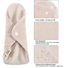 7.5 x 2.6inch Reuseable Cotton Feminine Sanitary Napkin Washable Pantiliner Women Cloth Menstrual Pad Before/After Period Pads
7.5 x 2.6inch Reuseable Cotton Feminine Sanitary Napkin Washable Pantiliner Women Cloth Menstrual Pad Before/After Period Pads