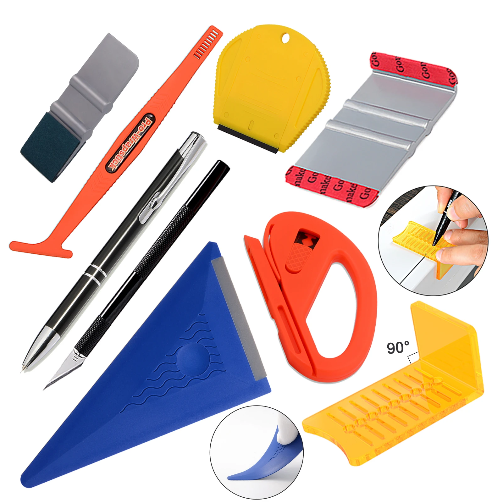 EHDIS Window Tint Vinyl Tool Kit Windshield Glass Sticker Wiper Scraper Wrapping Film Car Cleaning Silicon Squeegee Safety Knife
EHDIS Window Tint Vinyl Tool Kit Windshield Glass Sticker Wiper Scraper Wrapping Film Car Cleaning Silicon Squeegee Safety Knife