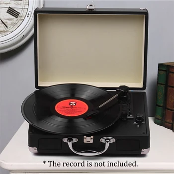Portable Turntable Record Player Classic Suitcase Style 3 Speed Record Player with Stereo Speakers Basic Version
Portable Turntable Record Player Classic Suitcase Style 3 Speed Record Player with Stereo Speakers Basic Version