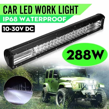 Universal 288W Car Light Bar LED Fog Spotlight Work Light Flood Lamp Bar Spot Beam Driving Fog Lamp For SUV Cars 10-30V Highligt
Universal 288W Car Light Bar LED Fog Spotlight Work Light Flood Lamp Bar Spot Beam Driving Fog Lamp For SUV Cars 10-30V Highligt