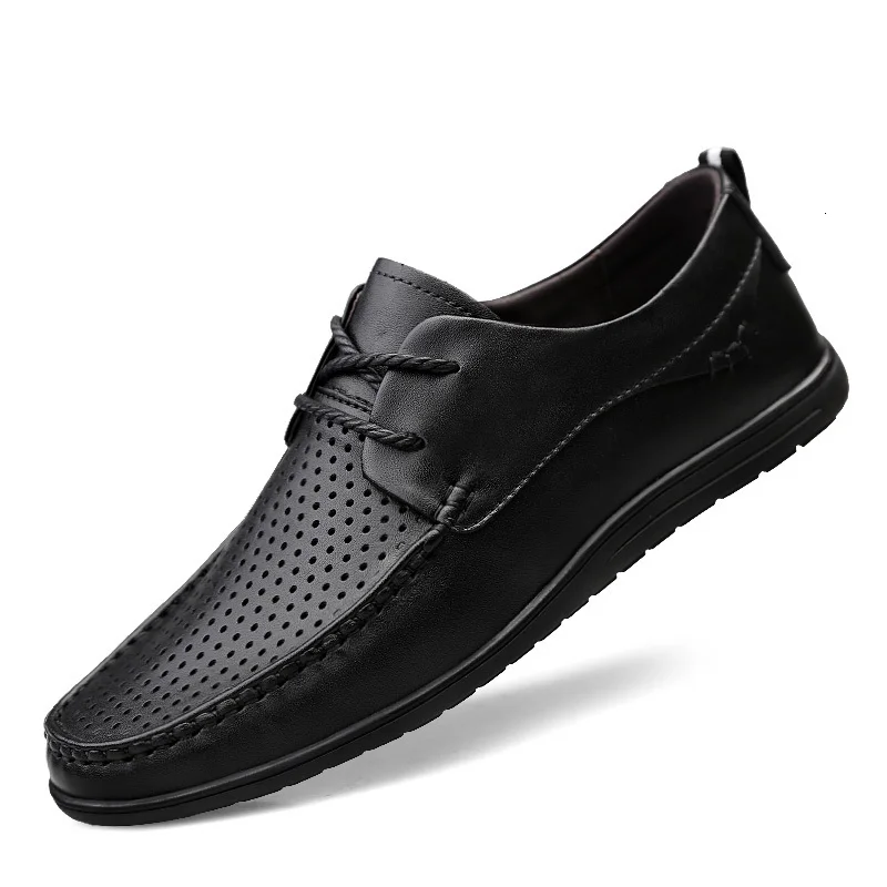 Comfortable Genuine Leather Men Shoes Lace Up fashion Casual Men Loafers hole breathable summer Soft Men Flats Moccasins Shoes 5 
Comfortable Genuine Leather Men Shoes Lace Up fashion Casual Men Loafers hole breathable summer Soft Men Flats Moccasins Shoes 5