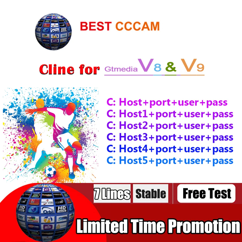 Most stable Cccam cline 1 year for Spain Europe CCCAMS DVB-S2 Europe cline for FreeSat V8 Nova V7s HD Free test
Most stable Cccam cline 1 year for Spain Europe CCCAMS DVB-S2 Europe cline for FreeSat V8 Nova V7s HD Free test