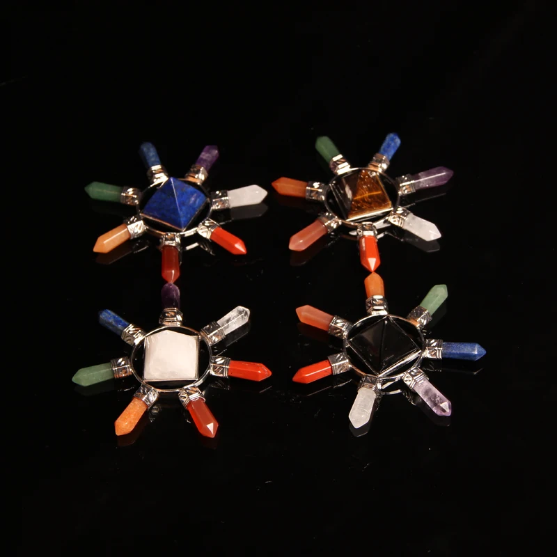 Natural Crystal Stones 7 Chakra Pyramid Energy Generator Crystal Points Healing Spiritual Pendulum Hexagonal Prism Home Decor
Natural Crystal Stones 7 Chakra Pyramid Energy Generator Crystal Points Healing Spiritual Pendulum Hexagonal Prism Home Decor