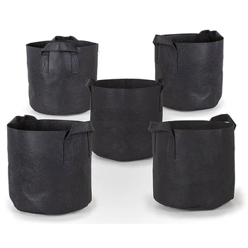 5 Pcs/Lot Grow Bags Aeration Black Non-Woven Fabric Pots with Handles Planting Bag Seedling Flowerpot
5 Pcs/Lot Grow Bags Aeration Black Non-Woven Fabric Pots with Handles Planting Bag Seedling Flowerpot