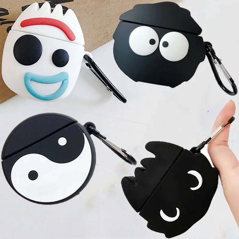 For AirPods 1 Headphone Case for Airpods 2 Cute Cartoon 3D Funny Taiji Train Dragon Black Coal Ball Wireless Earphone Cover
For AirPods 1 Headphone Case for Airpods 2 Cute Cartoon 3D Funny Taiji Train Dragon Black Coal Ball Wireless Earphone Cover