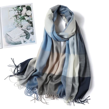 2020 Plaid Women Hijab Scarf Pashmina Lady Shawls Foulard Headband Tassel Cashmere-like Winter Scarves Warm Female Wraps Bandana
2020 Plaid Women Hijab Scarf Pashmina Lady Shawls Foulard Headband Tassel Cashmere-like Winter Scarves Warm Female Wraps Bandana