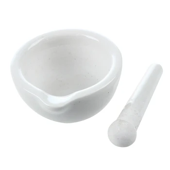 6 ml porcelain pestle and mortar mixing bowls polished game - white 
6 ml porcelain pestle and mortar mixing bowls polished game - white