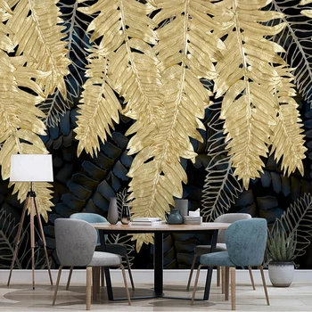 Custom 3D Mural Wallpaper Modern Minimalist 3D Golden Light Luxury Plant Leaves Wall Painting Living Room TV Papel De Parede 3 D
Custom 3D Mural Wallpaper Modern Minimalist 3D Golden Light Luxury Plant Leaves Wall Painting Living Room TV Papel De Parede 3 D