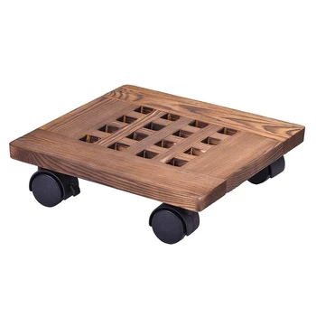 10 Inch Rolling Wooden Planter Caddy Potted Plant Stand with Wheels Square Flower Pot Rack Indoor Planter Trolley
10 Inch Rolling Wooden Planter Caddy Potted Plant Stand with Wheels Square Flower Pot Rack Indoor Planter Trolley