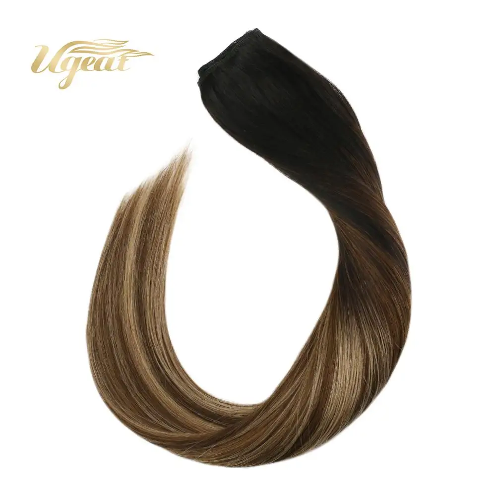 

Flip in Hair Extensions Brazilian Human Hair Extensions 12-22" Non-Remy Thick Full End Weft Hair 70-100G/Set Hair Halo Hair