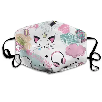 Unicorn Cat Girl Items And Palm Leaves Washable Reusable Mask, Cotton Anti Dust Half Face Mouth Mask For Kids Teens Men Women
Unicorn Cat Girl Items And Palm Leaves Washable Reusable Mask, Cotton Anti Dust Half Face Mouth Mask For Kids Teens Men Women