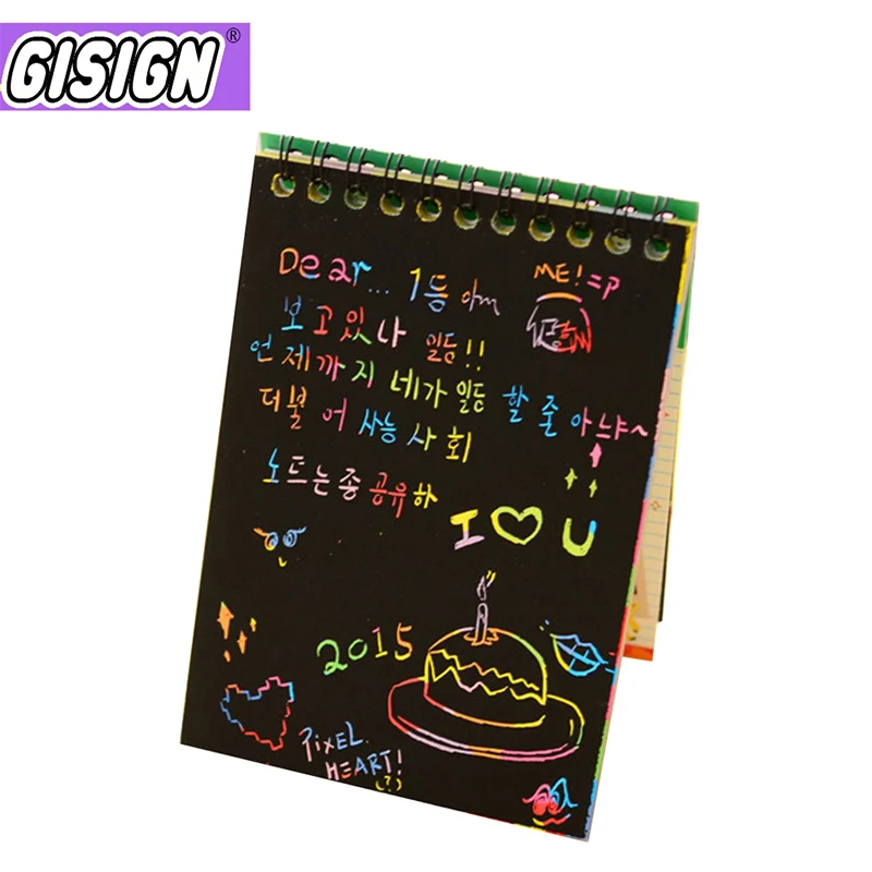 10 page Colorful Scratch Painting Art Child Paper Rainbow Note Diy Children Drawing Book Color Educational Toys Craft Kids
10 page Colorful Scratch Painting Art Child Paper Rainbow Note Diy Children Drawing Book Color Educational Toys Craft Kids