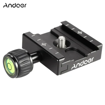 Andoer QR-50 Quick Release Plate Clamp Adapter with Built-in Bubble Level for Arca Swiss RRS Wimberley Tripod Ball Head
Andoer QR-50 Quick Release Plate Clamp Adapter with Built-in Bubble Level for Arca Swiss RRS Wimberley Tripod Ball Head