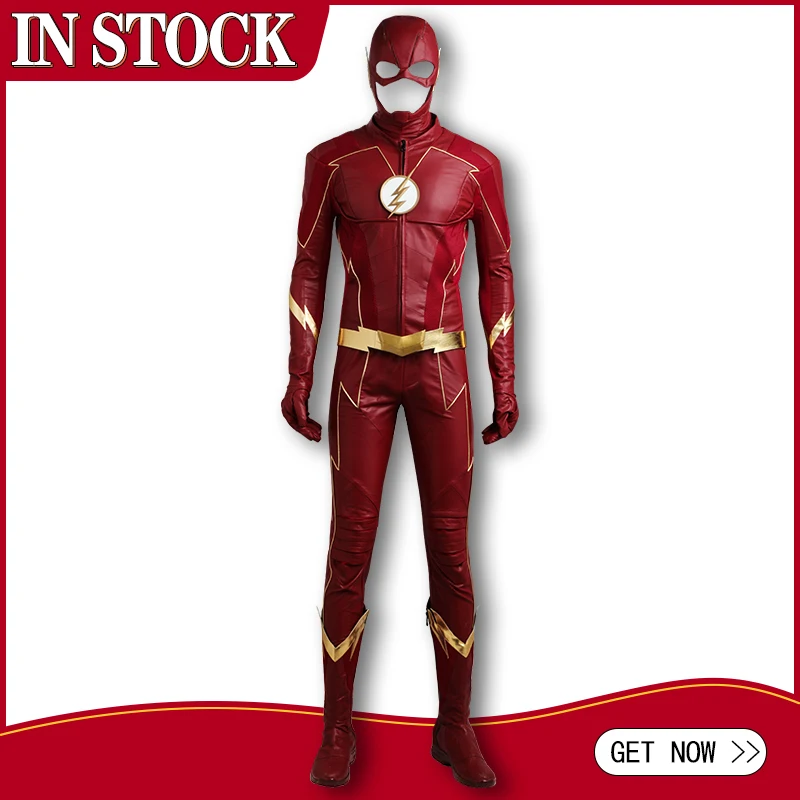 In Stock The Flash Season 4 Costume Barry Allen Cosplay Leather Jacket Pants Mask Halloween Carnival Outfit Boots Custom Made
In Stock The Flash Season 4 Costume Barry Allen Cosplay Leather Jacket Pants Mask Halloween Carnival Outfit Boots Custom Made