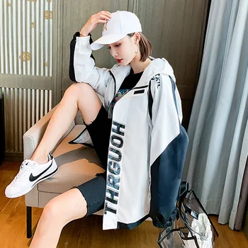 Korean Baseball Women Jacket Military White Hooded Zipper Pocket Ladies Coat Long Sleeve Casual Loose Women Clothes New MM60NJK 
Korean Baseball Women Jacket Military White Hooded Zipper Pocket Ladies Coat Long Sleeve Casual Loose Women Clothes New MM60NJK