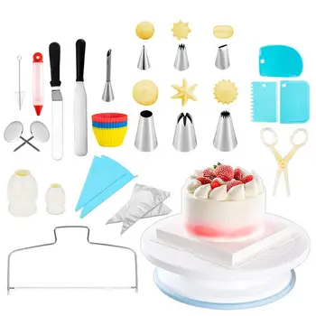 Cake Turntable Set Baking Tools Silicone 106pcs Home Two-Line Layerer Pastry Bags Muffin Cup Decorate Cake Decoration Tool Set
Cake Turntable Set Baking Tools Silicone 106pcs Home Two-Line Layerer Pastry Bags Muffin Cup Decorate Cake Decoration Tool Set