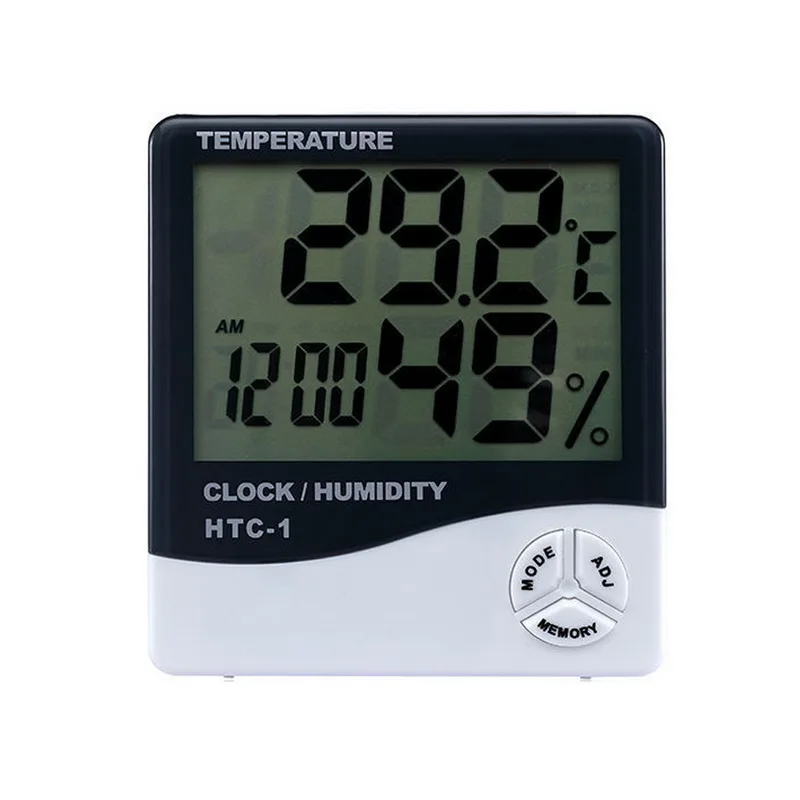 

Indoor Room LCD Electronic Temperature Humidity Meters Digital Thermometer Hygrometer Weather Station Alarm Clock HTC-1 HTC-2