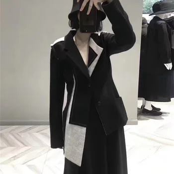 Asymmetric Suit Blazer Women's Single Breasted Coat Top And Long Pants Patchwork Female Fashion Women Clothings
Asymmetric Suit Blazer Women's Single Breasted Coat Top And Long Pants Patchwork Female Fashion Women Clothings