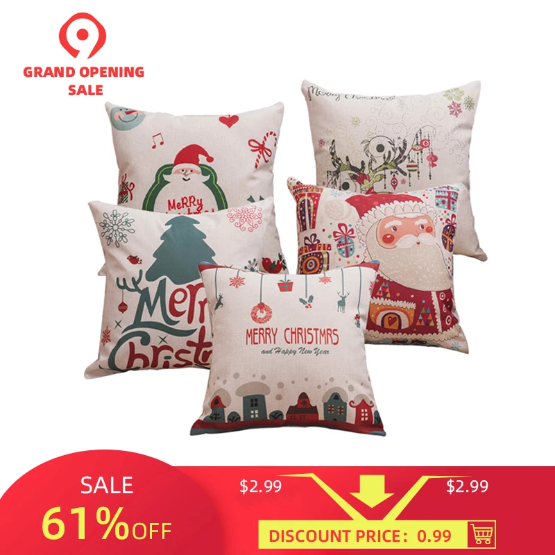 45x45cm Cotton Linen Christmas Cushion Cover Christmas Decoration for Home Decor Pillow Cover Sofa Pillowcase Navidad Xmas Gift
45x45cm Cotton Linen Christmas Cushion Cover Christmas Decoration for Home Decor Pillow Cover Sofa Pillowcase Navidad Xmas Gift
