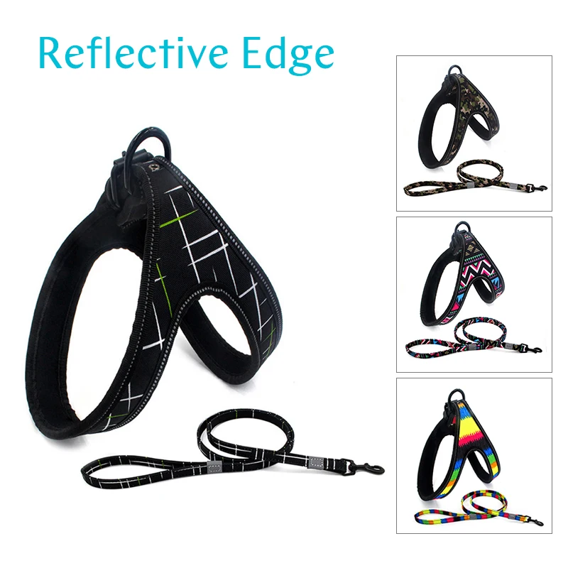 Dog Nylon Colorful Printing Harness For Outdoor Dog Walking Runing Explosion-Proof Adjustable Vest Chest Leash Suit Pet Supplies
Dog Nylon Colorful Printing Harness For Outdoor Dog Walking Runing Explosion-Proof Adjustable Vest Chest Leash Suit Pet Supplies