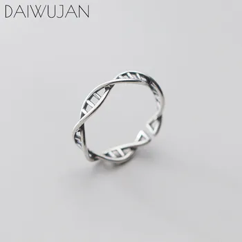 DAIWUJAN 100% 925 Sterling Silver Simple Retro Twist Chain Open Rings Vintage DNA Shaped Women's Ring Adjustable Party Jewelry
DAIWUJAN 100% 925 Sterling Silver Simple Retro Twist Chain Open Rings Vintage DNA Shaped Women's Ring Adjustable Party Jewelry