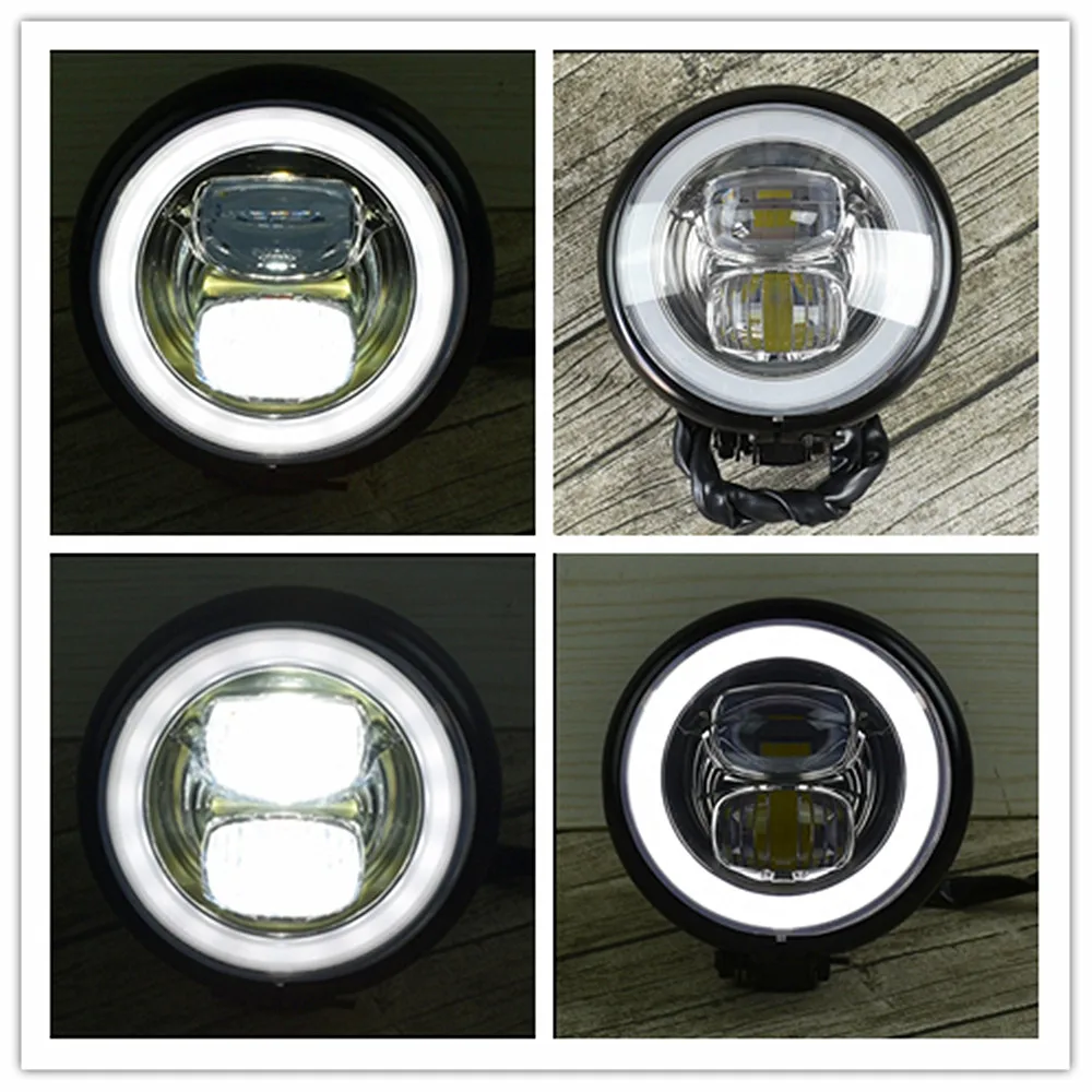 Cafe Racer Motorcycle Headlamp Headlamp with LED High-Bright Lens For GN For Benda For Harley
Cafe Racer Motorcycle Headlamp Headlamp with LED High-Bright Lens For GN For Benda For Harley