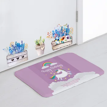 Cute Cartoon Carpet Unicorn Fresh Green Floor Mat Decoration Bathroom Kitchen Coral Fleece Non-Slip Water Absorption Inlet Mat
Cute Cartoon Carpet Unicorn Fresh Green Floor Mat Decoration Bathroom Kitchen Coral Fleece Non-Slip Water Absorption Inlet Mat