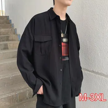 2020 Spring Summer Korean Pocket Designed Thin Oversize Men's Black White Casual Shirt Blouse
2020 Spring Summer Korean Pocket Designed Thin Oversize Men's Black White Casual Shirt Blouse