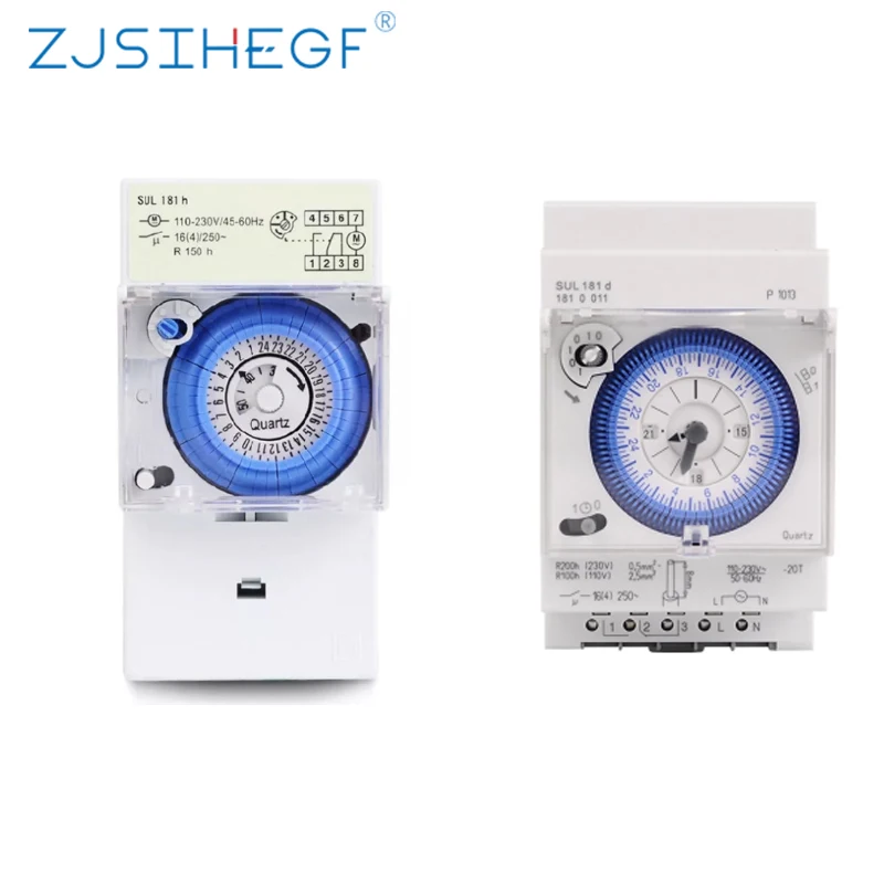 24 Hours Mechanical Timer Switch SUL181H SUL181D Relay Electrical Programmable Din Rail
24 Hours Mechanical Timer Switch SUL181H SUL181D Relay Electrical Programmable Din Rail