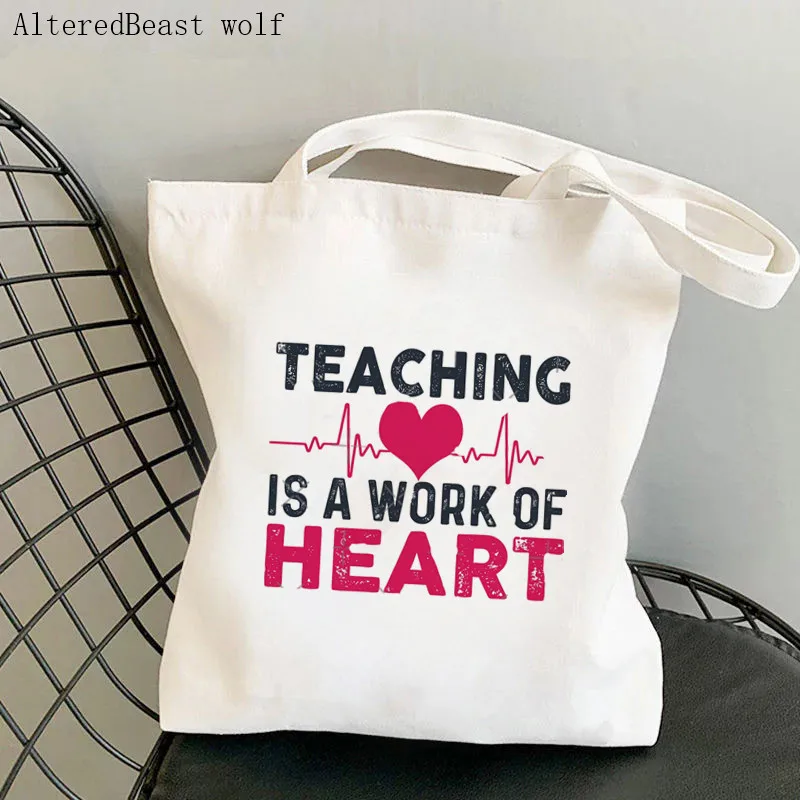Women Shopper bag Teaching is heart Printed Kawaii Bag Harajuku Shopping Canvas Shopper Bag girl handbag Tote Shoulder Lady Bag
Women Shopper bag Teaching is heart Printed Kawaii Bag Harajuku Shopping Canvas Shopper Bag girl handbag Tote Shoulder Lady Bag