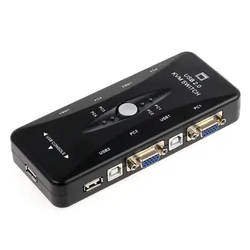 4 Port USB 2.0 KVM Switch Box + 4 KVM Cables Keyboard Monitor VGA SVGA PC Laptop
4 Port USB 2.0 KVM Switch Box + 4 KVM Cables Keyboard Monitor VGA SVGA PC Laptop