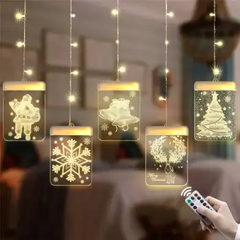 USB Romantic 3D Hanging Christmas LED Curtain String Light DC5V 8 Modes Remote Control for Home Decoration Night Lantern Lamp
USB Romantic 3D Hanging Christmas LED Curtain String Light DC5V 8 Modes Remote Control for Home Decoration Night Lantern Lamp