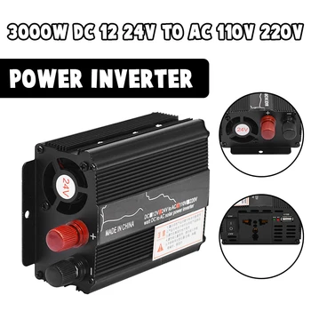 DC 12/24V To AC 110V/220V Car LED Solar Power Inverter Voltage Transformer Peak 3000W Sine Wave USB Converter Overload Protect
DC 12/24V To AC 110V/220V Car LED Solar Power Inverter Voltage Transformer Peak 3000W Sine Wave USB Converter Overload Protect