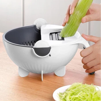 Magic Rotate Vegetable Cutter with Drain Basket Multi-functional Kitchen Veggie Fruit Shredder Grater Slicer Kitchen Gadget
Magic Rotate Vegetable Cutter with Drain Basket Multi-functional Kitchen Veggie Fruit Shredder Grater Slicer Kitchen Gadget