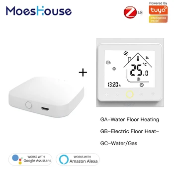 ZigBee Smart Thermostat Temperature Controller Hub Required Water/Electric floor Heating Water/Gas Boiler with Alexa Google Home
ZigBee Smart Thermostat Temperature Controller Hub Required Water/Electric floor Heating Water/Gas Boiler with Alexa Google Home