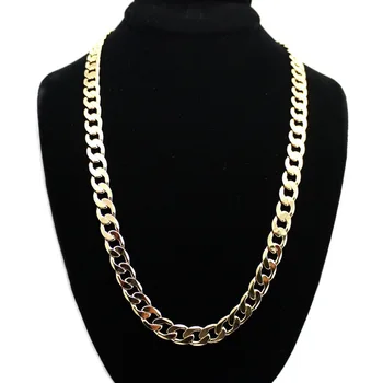 

Environmental protection alloy chain fashion Cuban necklace 12mm wide 80cm long necklace hip hop jewelry