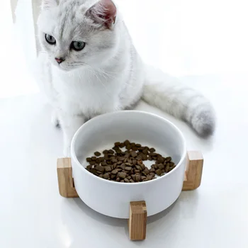 Ceramic Elevated Raised Cat Bowl With Wood Stand No Spill Pet Food Water Feeder Cats Small Dogs New
Ceramic Elevated Raised Cat Bowl With Wood Stand No Spill Pet Food Water Feeder Cats Small Dogs New