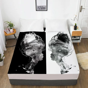 1PC Mattress Cover Fitted Sheet With Elastic Band Bed Sheets Bedding Linens Queen King Size Bedsheet 160X200CM Black White Woman
1PC Mattress Cover Fitted Sheet With Elastic Band Bed Sheets Bedding Linens Queen King Size Bedsheet 160X200CM Black White Woman